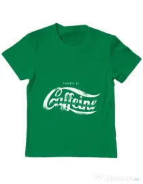 Tricou ADLER copil Powered by caffeine Verde mediu