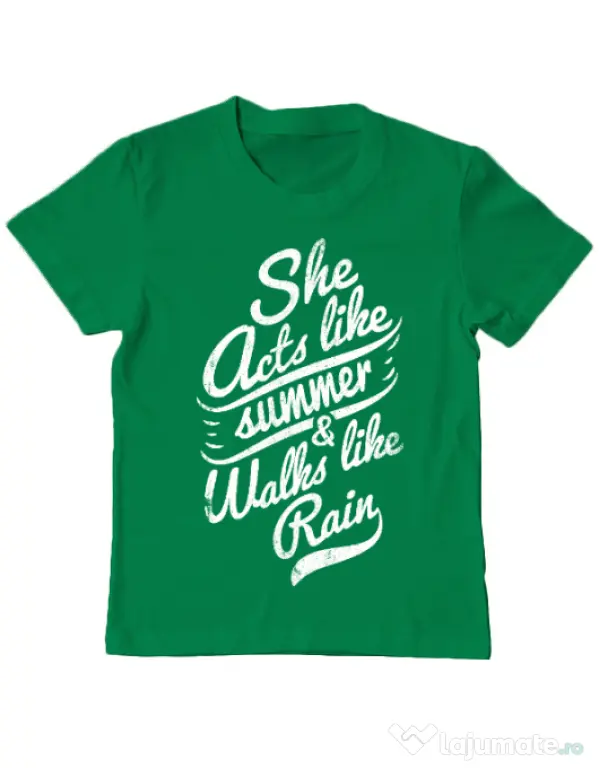 Tricou ADLER copil She acts like summer Verde mediu