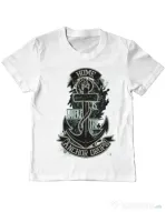 Tricou ADLER copil The anchor drops Alb