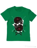 Tricou ADLER copil Pitch black Verde mediu