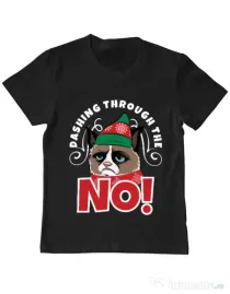 Tricou ADLER copil Dashing through the no Negru