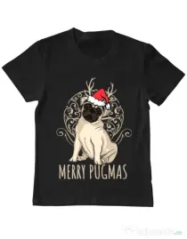 Tricou ADLER copil Merry pugmas Negru