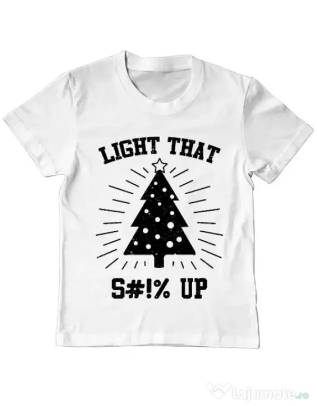 Tricou ADLER copil Light that up Alb