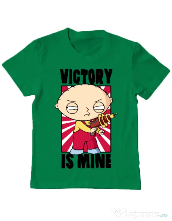 Tricou ADLER copil Victory is mine Verde mediu