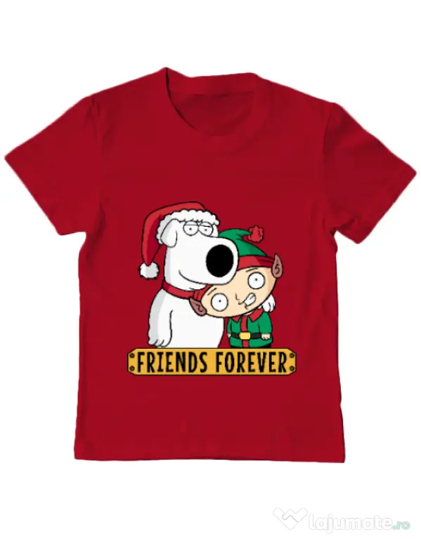 Tricou ADLER copil Friends forever Rosu