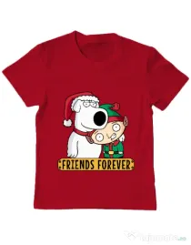 Tricou ADLER copil Friends forever Rosu