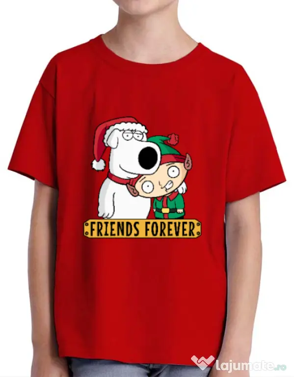 Tricou ADLER copil Friends forever Rosu