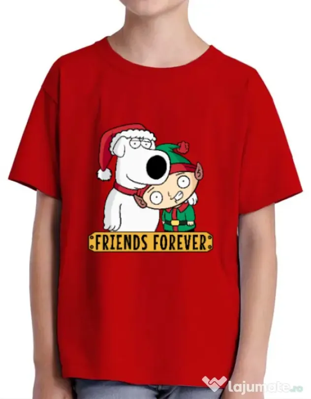 Tricou ADLER copil Friends forever Rosu