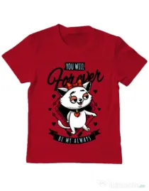 Tricou ADLER copil Forever my always Rosu