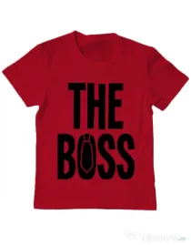 Tricou ADLER copil The boss Rosu
