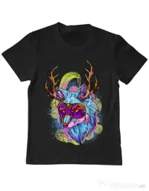 Tricou ADLER copil Wolf Negru
