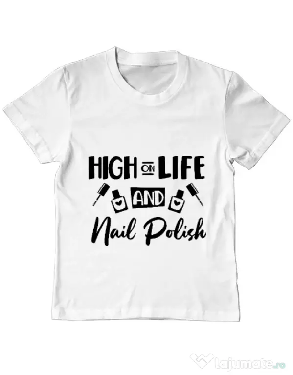 Tricou ADLER copil High on life Alb