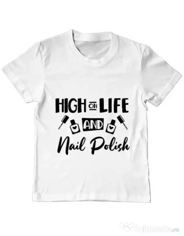 Tricou ADLER copil High on life Alb