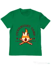 Tricou ADLER copil Overnight camp Verde mediu