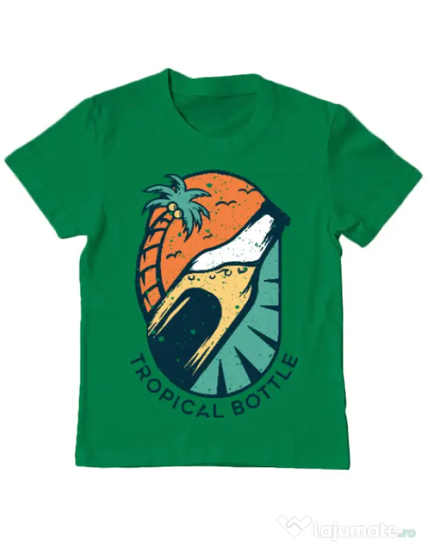 Tricou ADLER copil Tropical bottle Verde mediu