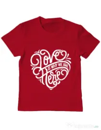 Tricou ADLER copil Love Rosu