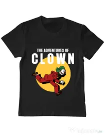 Tricou ADLER copil Clown adventures Negru