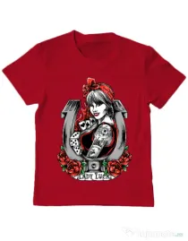 Tricou ADLER copil Lady luck Rosu