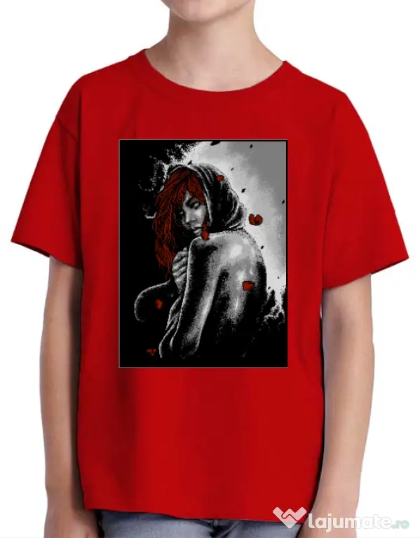 Tricou ADLER copil Solitude Rosu