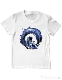 Tricou ADLER copil Surfing in space Alb