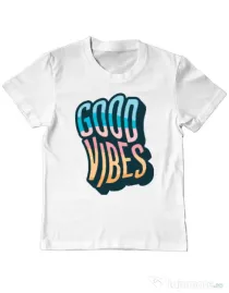 Tricou ADLER copil Good vibes Alb