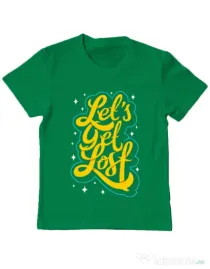 Tricou ADLER copil Let\'s get lost Verde mediu