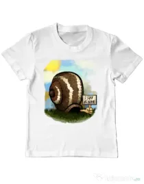 Tricou ADLER copil I stay home 2 Alb