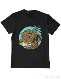 Tricou ADLER copil Chill dog Negru