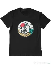Tricou ADLER copil Skull and beach Negru