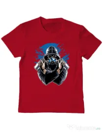 Tricou ADLER copil Graffiti gas mask Rosu