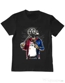 Tricou ADLER copil Suicide gas mask Negru
