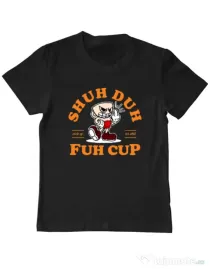 Tricou ADLER copil Shut the fuh cup Negru