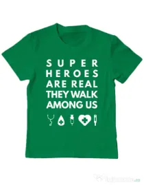Tricou ADLER copil Medical heroes Verde mediu