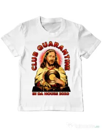Tricou ADLER copil Club quarantine Alb