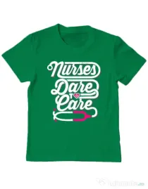 Tricou ADLER copil Dare to care Verde mediu