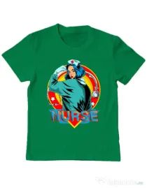 Tricou ADLER copil Strong nurse Verde mediu