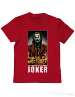 Tricou ADLER copil Joker flames Rosu