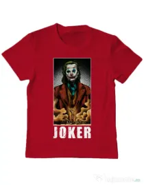 Tricou ADLER copil Joker flames Rosu