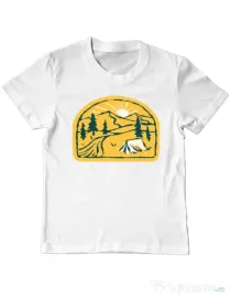 Tricou ADLER copil River camp Alb