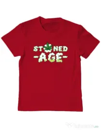 Tricou ADLER copil Stoned age Rosu