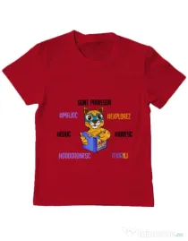 Tricou ADLER copil Sacoșa profesor Rosu