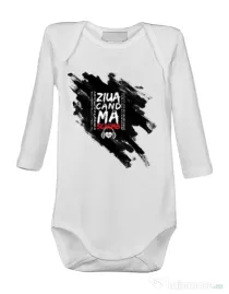 Baby body Tricou ZIUA CAND MA SCHIMB - Adi Morosanu Alb