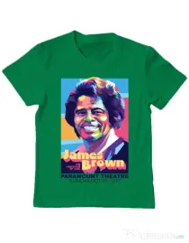 Tricou personalizat copil James Brown Verde mediu