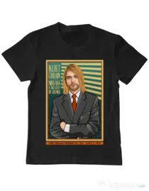 Tricou personalizat copil Kurt Cobain Negru
