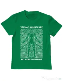 Tricou personalizat copil vecna's mindscape Verde mediu