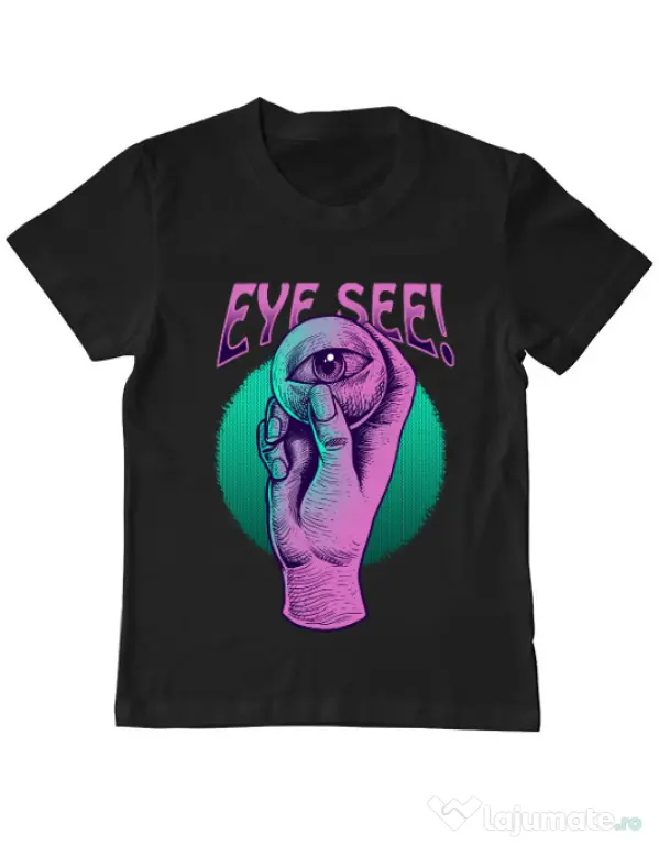 Tricou personalizat copil EYE SEE Negru