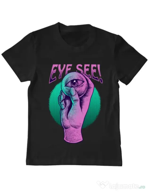 Tricou personalizat copil EYE SEE Negru