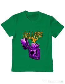 Tricou personalizat copil HELLFIRE Verde mediu