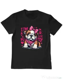 Tricou personalizat copil BULLDOG 04 Negru