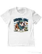 Tricou personalizat copil BULLDOG 09 Alb